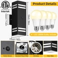 thumbnail image 4 of Luces de pared para exteriores SHIMR con sensor de movimiento LED, paquete de 2, 4 of 8