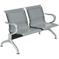 thumbnail image 7 of Kinbor 2-Seat Guest Chairs Office Furniture Reception Waiting Chair Airport Bench Steel Frame, Sliver, 7 of 7