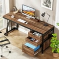 thumbnail image 3 of Tribesigns Computer Desk with 3 Drawers, 59-Inch PC Desk with Reversible Drawers, 3 of 5