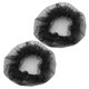 thumbnail image 1 of 2 Pcs Nylon Mesh Stretchy Ballet Bun Hair Covers Hairnet Black for Woman, 1 of 1