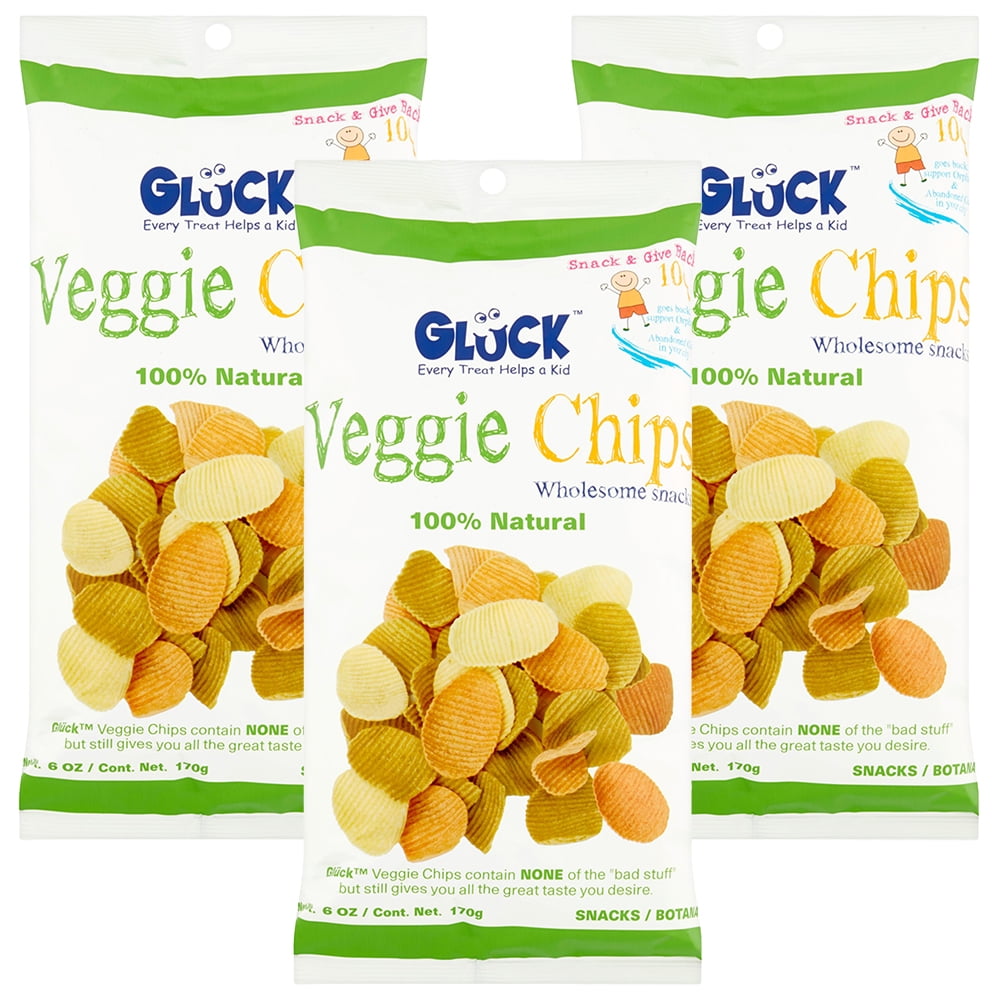 (3 Pack) Gluck Veggie Chips 6 oz