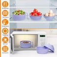 thumbnail image 4 of Microwave Ramen Cooker Bowl Set,Happon 40 oz Ramen Cooker with Handles Ramen Noodle Cooker with Spoon Chopsticks Fork for College Dorm Room Apartment Essentials(Purple), 4 of 7