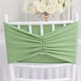 thumbnail image 3 of Efavormart 5 Pack Sage Green Wide Ruffled Spandex Chair Sash Band - 8"x13", 3 of 11