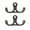 Bronze Tone, variant on Dual Hooks Zinc Alloy Hook Coat Hat DIY Robe Hooks Clothes Hanger Holder w Screws 2pcs, Bronze Tone