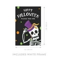 thumbnail image 4 of Koyal Wholesale Happy Halloween Candy Sign, Skeleton with Top Hat Halloween Signs 12 x 18 Inch Frame Included, 4 of 5