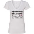 thumbnail image 3 of Inktastic My Last Chemo Women's V-Neck T-Shirt, 3 of 5