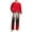 10 Red, variant on YueHuiYing Men's Pajamas Set 2 Piece Long Sleeve T-Shirt Loungewear Long Plaid Pants with Pocket