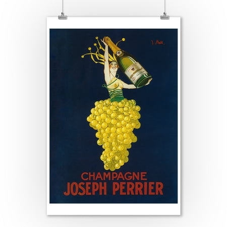 France - Joseph Perrier Champagne - Vintage Advertisement (9x12 Art Print, Wall Decor Travel