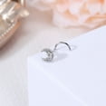thumbnail image 2 of ZS 20G 3Pcs CZ Nose Studs Moon Star Corkscrew Nose Rings Stainless Steel Nostril Piercing for Women, 2 of 5