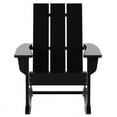 thumbnail image 3 of Parkdale Outdoor HDPE Plastic Adirondack Rocking Chair in Black, 3 of 7