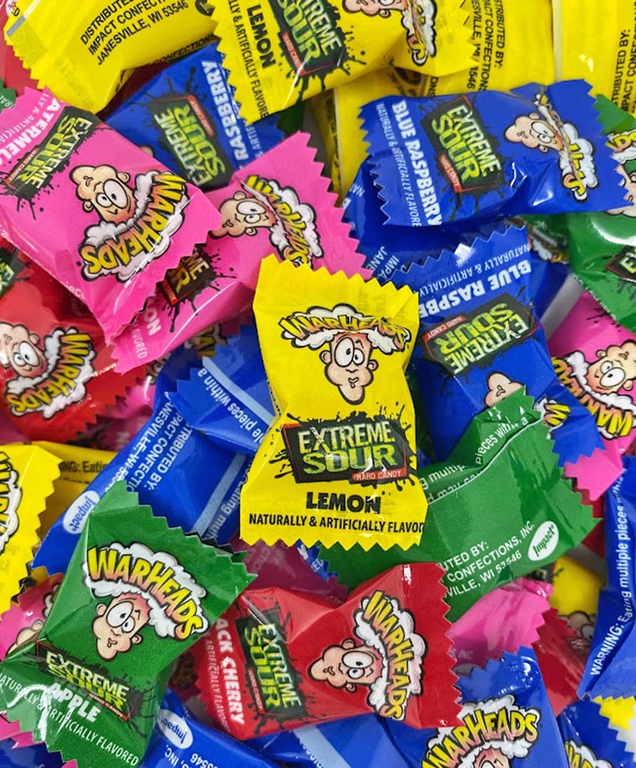 SweetGourmet 5 Flavor Warheads Extreme Sour Hard Candy Bulk 3