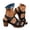 Black, variant on Chunky Heels for Women Open Toe Dressy Sandals Block Heel Travel Slide Shoes Summer Work Buckles Casual Pumps Grey Size 6.5