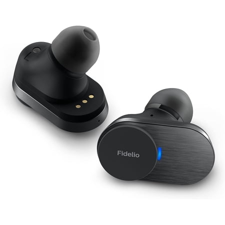 Open Box PHILIPS Fidelio T1 True Wireless Headphones, Active Noise Canceling Pro+ -BLACK