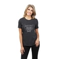 thumbnail image 2 of Owl Hipster Women's Fashion Relaxed T-Shirt Tee Charcoal Grey Medium, 2 of 3