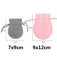 thumbnail image 3 of 10Pcs Fashion Dustproof Necklace Wrapping Bag DIY Gift Round Velvet Bag Jewelry Packaging Bag Storage Pouch Drawstring Pouches LAKE BLUE 7X9CM, 3 of 8