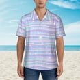 thumbnail image 4 of Easygdp Striped Gradient Men's Hawaiian Shirts Print Lapel Short Sleeve for Beach, vacation, party, casual occasions - XX-Large, 4 of 9