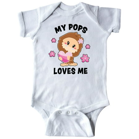 

Inktastic My Pops Loves Me with Bigfoot Gift Baby Girl Bodysuit