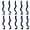 Crystal Blue-10PCS, variant on LOOKSEVEN 10 Pcs Colored Hair Extensions Party Highlights, Thin Vine Curly Wavy Hairpiece Clip in Synthetic Streak for Kids Girls Women 14 Inch