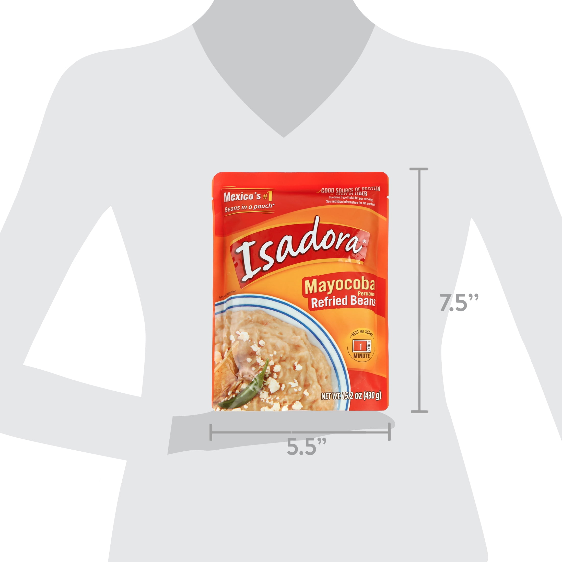 (4 pack) Isadora Peruano Refried Beans, 15.2 Oz