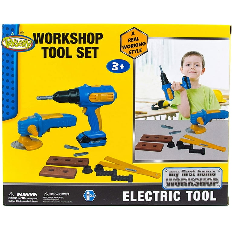 12 Realistic Hanging Tools & Electric Drill for Educational Play Best Kit