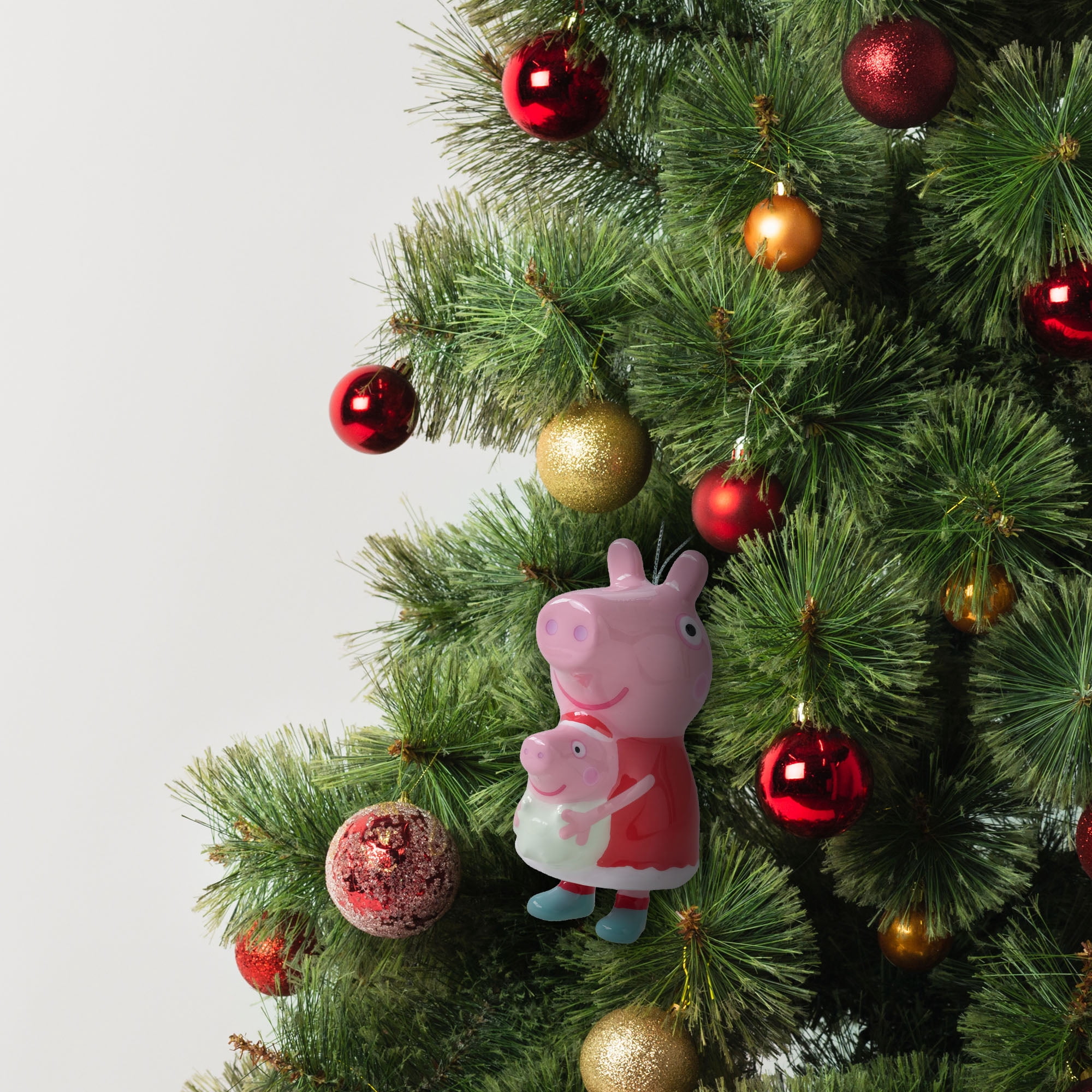 Peppa Pig Christmas Ornament – Peppa Holding George Hanging Decoration