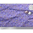 thumbnail image 2 of Soimoi Purple Cotton Voile Fabric Dot,Lantern & Autumn Leaves Clip Art Decor Fabric Printed Yard 56 Inch Wide, 2 of 3