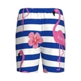 thumbnail image 5 of Naloa Pink Flamingo Men's Short Pajama Pants, Lounge Comfort Shorts with Elasticized Waistband and Side Pockets - Large, 5 of 9