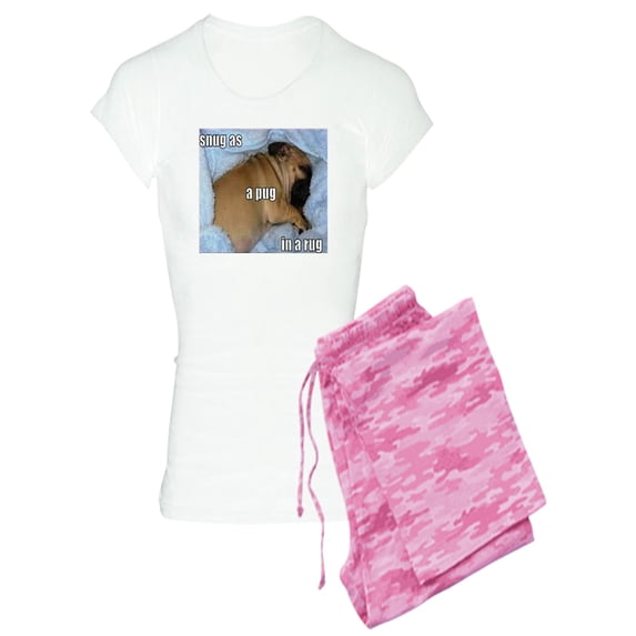 CafePress - Snug As A Pug In A Rug - Women's Light Pajamas