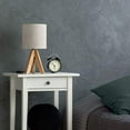 thumbnail image 3 of Lámpara de mesita de noche pequeña - Lámpara de mesita de noche con trípode de madera para dormitorio, sala de estar, oficina, hogar con pantalla de lino de tela, 3 of 4