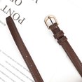 thumbnail image 5 of PULLIMORE Women's Skinny PU Leather Belt - 0.7" Thin Strap with Gold Buckle, Adjustable for Jeans & Dresses (Coffee), 5 of 7