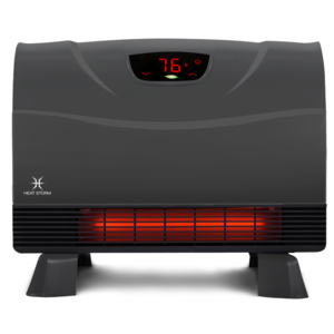 Heat Storm Phoenix 1500W Floor to Wall Infrared Space Heater, Indoor, Grey, HS-1500-PHXG