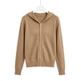 thumbnail image 5 of Zormilly Zip Up Hoodie Women Long Sleeve Knit Sweaters Hoodies Fashion Casual Soft Winter Warm Jacket, S-2XL, 5 of 6