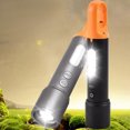 thumbnail image 1 of Iumwxz Lamp Light Zoomable Led Flashlight with Cob Sidelight with Hook Recharge Lantern Flashlight Water Proof Portable Handheld Torch for Camping Emergency Home Use 9 Gears Black Aluminum Alloy, 1 of 7