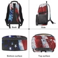 thumbnail image 6 of Pzuqiu American Flag Bald Eagle Kids Backpack for Girls Boys Ages 6-14 17 Inch Large Capacity Elementary Middle School Backpack Schoolbag Lightweight for Back to School Travel Use, 6 of 7