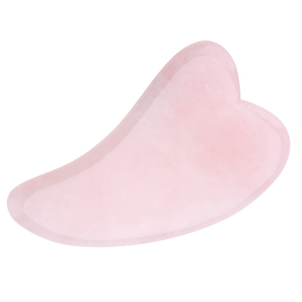 Herramienta Gua Sha, Placa de Raspado de Piedra de Cuarzo Rosa, Tabla de Masaje de Cristal Conforma de Ala, Herramienta Tradicional para el Cuidado Corporal, Adecuada para Spa,
