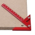 thumbnail image 6 of Carpenter Square 150mm MultifunctionalProtractor Aluminium Alloy Try Square Triangles Carpenter Square Ruler Woodworking, 6 of 8