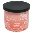 thumbnail image 2 of Bougie parfumée Mainstays à 3 mèches, enveloppée texturée Canneberge mandarine, 14 oz, 2 of 5