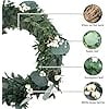 thumbnail image 2 of Green Eucalyptus Wreath - 20'' for Front Door, Porch, Window - Home & Farmhouse Decor - Suitable for Spring, Summer, Fall, All Seasons, Christmas, 2 of 5