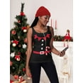thumbnail image 3 of Elf Christmas Tank Top Women Teen Girls Santa's Elves Xmas Racerback Tops Small Black, 3 of 5