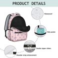 thumbnail image 4 of Pioneer Flower Floral Print Pattern Backpack for School, Cute School Bag with Adjustable Shoulder Straps and Padded Back, 15.3"x11"x7.1", 4 of 5