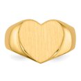 thumbnail image 4 of 14k Yellow Gold 11.5x12.5mm Heart Signet Ring, 4 of 9