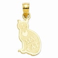 thumbnail image 3 of 14k Yellow Gold I Heart My Cat on Reverse Cat Pendant, 3 of 5