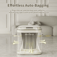 thumbnail image 6 of Automatic Adsorption Metal Trash Can for Bathroom, Touchless Garbage Bin with Lid, 4.8 Gallon Slim Trash Can for Office and Bedroom, Kitchen Electric Motion Sensor Waste Basket, Cream White, 6 of 8
