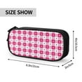 thumbnail image 4 of Vsdgher Plaid Heart Print Large Capacity Pencil Case Pouch with Zipper, Portable Aesthetic Big Capacity Pencil Cases Pen Office Travel Stationery Bag, 4 of 8