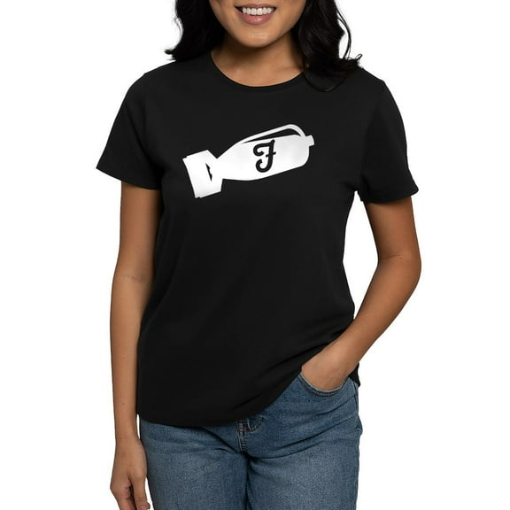 CafePress - F Bomb Women's Dark T Shirt - Women's Traditional Fit Dark T-Shirt