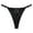Black, variant on Double Strap Thong Underwear Womens Non Back Sexy Love Buckle Low Rise Underwear