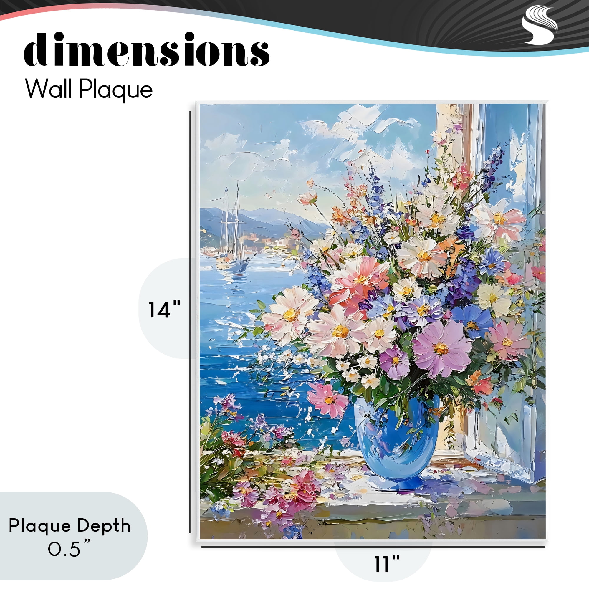 Stupell Industries Beautiful Bouquet on Ledge Wall Plaque Art, design by Creative Studio