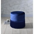 thumbnail image 3 of Bowery Hill Contemporary Ottoman in Eggplant Blue Velvet, 3 of 3