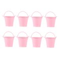 thumbnail image 4 of GOOHOCHY Pink Mini Iron Bucket for Storage Use Simple Design with Handle Safe and Chic Tinplate 8pcs, 4 of 8