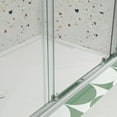 thumbnail image 6 of JimsMaison 44"-48" W x 72" H Semi-Frameless Shower Door with 1/4" (6mm) Clear Tempered Glass, Chrome, 6 of 10
